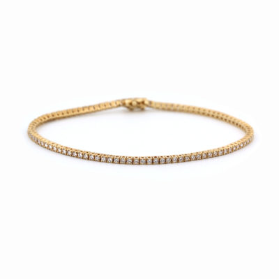 bracelet Luz tennis or jaune et diamants