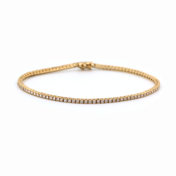 bracelet Luz tennis or jaune et diamants