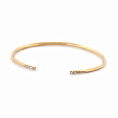 bracelet Urban Tribe ouvert or jaune et diamants