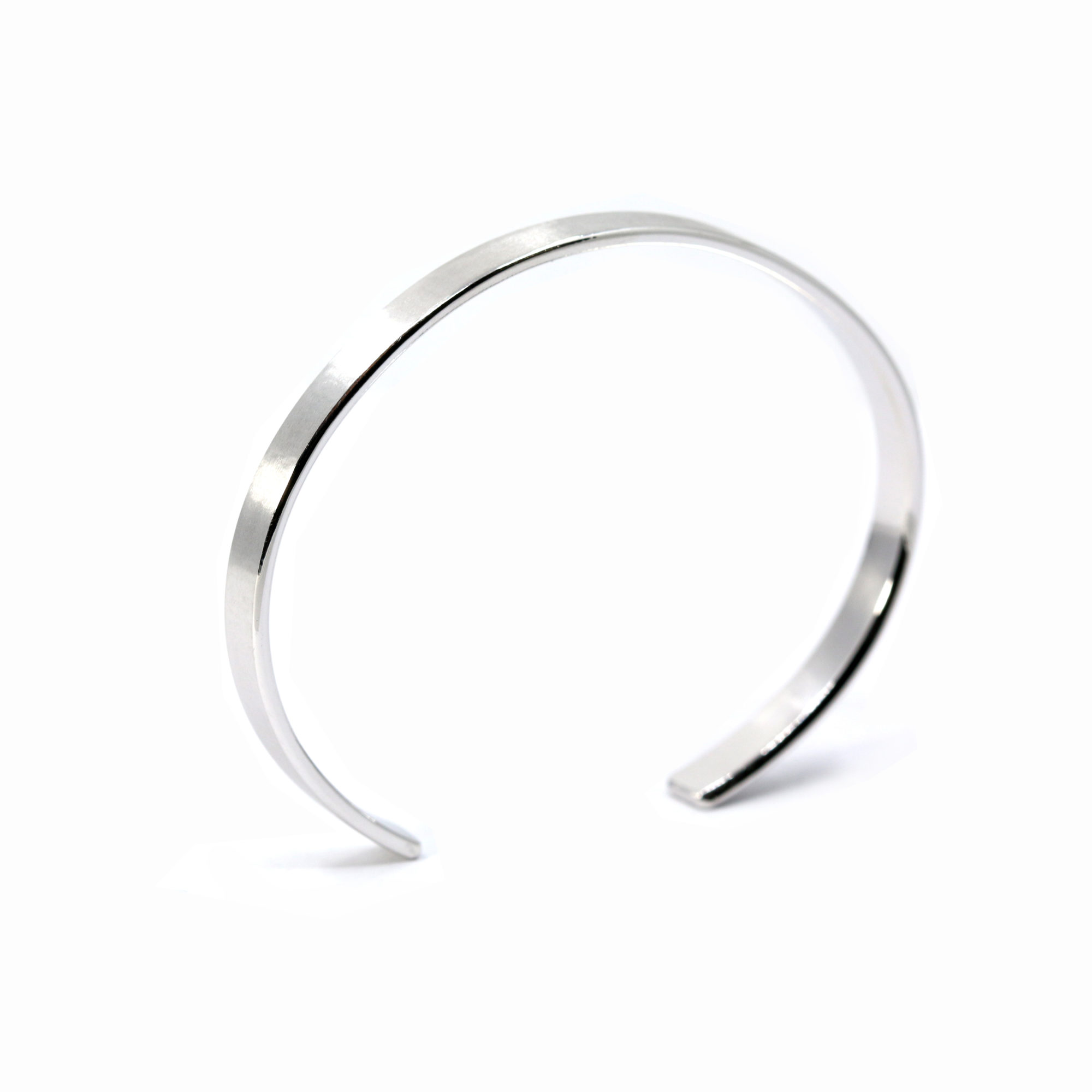 bracelet homme brossé fil carré 5mm argent-2
