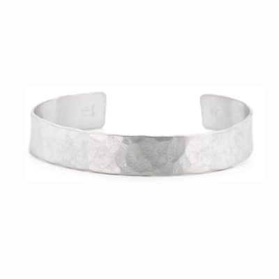 bracelet Urban Tribe bande martelée 10mm argent