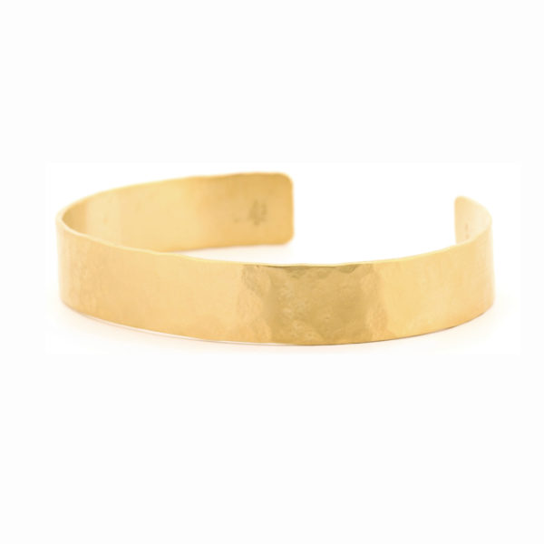 bracelet Urban Tribe bande martelée 10mm vermeil-2