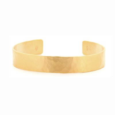 bracelet Urban Tribe bande martelée 10mm vermeil
