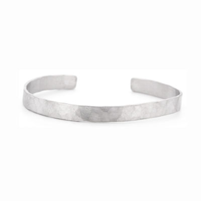 bracelet Urban Tribe bande martelée argent
