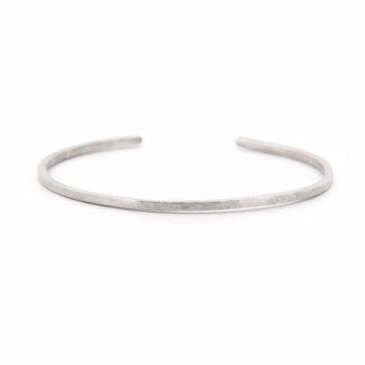 bracelet fil martelé argent