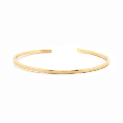 bracelet fil martelé vermeil
