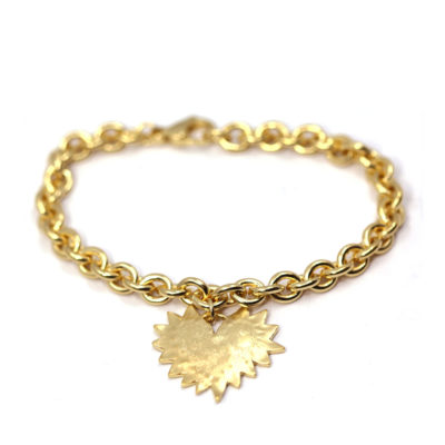 Bracelet gourmette exvoto vermeil