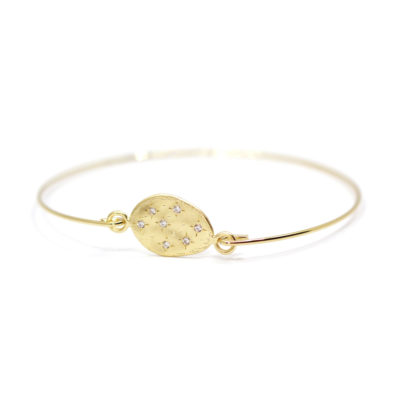 bracelet jonc fin Pluie d'Etoiles vermeil