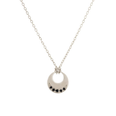 Collier Eclipse #2 argent et diamants noirs