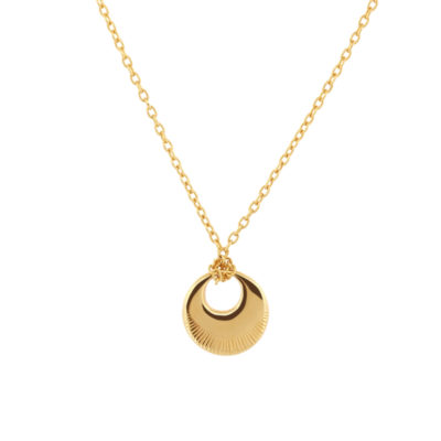 Collier Eclipse #2 vermeil et gravure