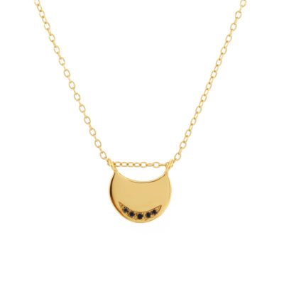 Collier Eclipse #3 vermeil et diamants noirs