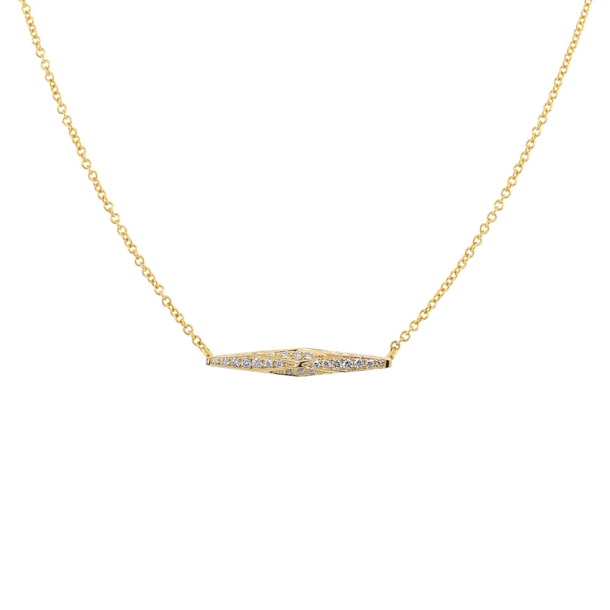 Collier Urban Tribe or jaune et diamants 10 ans