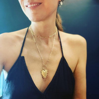 sautoir coeur vermeil