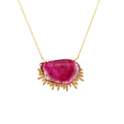 Collier La Sérénissime or jaune, tourmaline et diamants
