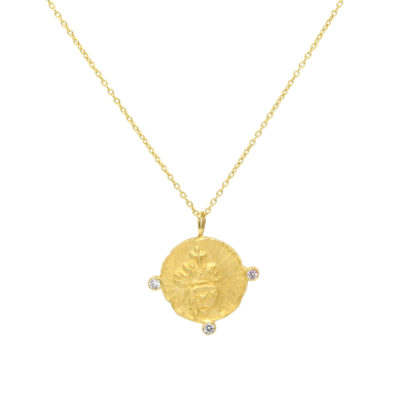 Collier Médaille ExVoto cz et vermeil