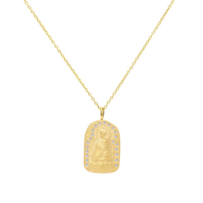 Collier Petite Vierge cz et vermeil