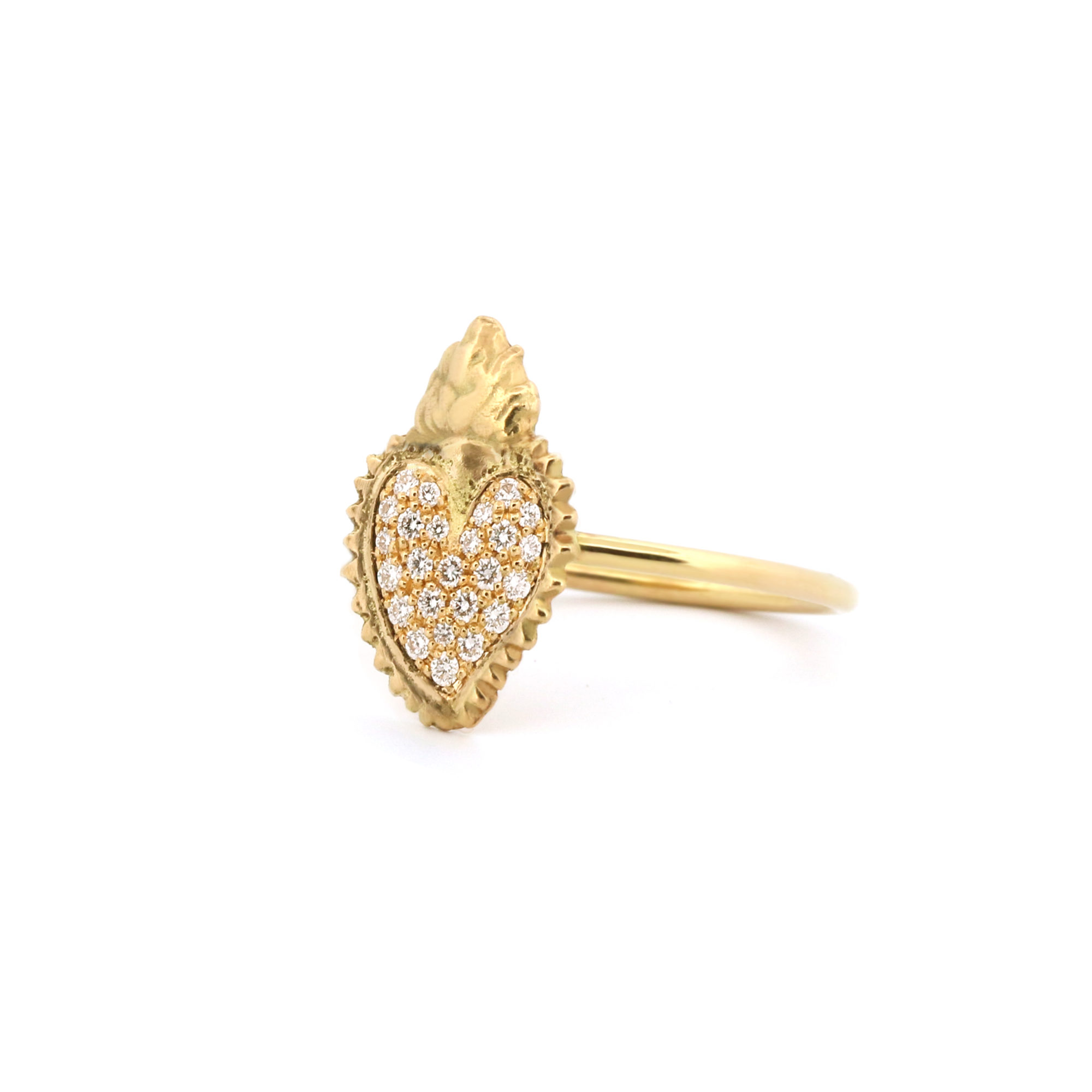 Bague ExVoto or jaune et diamants-2