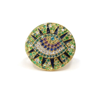 Bague La Merveilleuse or jaune et pierres