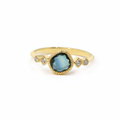 Bague Sorni saphir teal et diamants