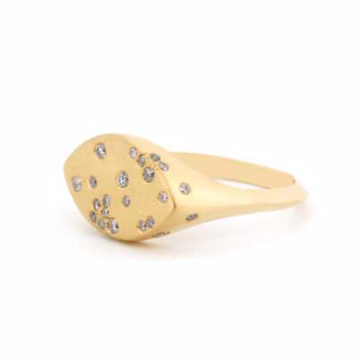 Bague Amandine or jaune et diamants-2