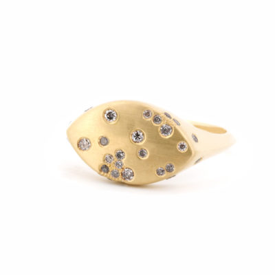 Bague Amandine or jaune et diamants