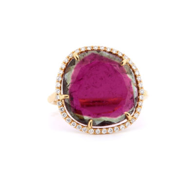 Bague Paraiso or jaune, tourmaline et diamants