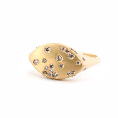 Bague Amandine or jaune et diamants