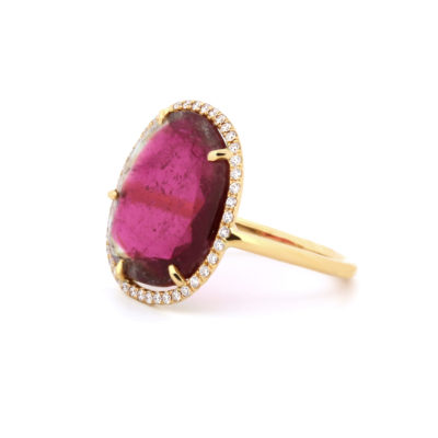 Bague Paraiso or jaune, tourmaline et diamants