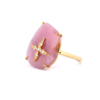 Bague Stella #5 saphir rose et diamants-2