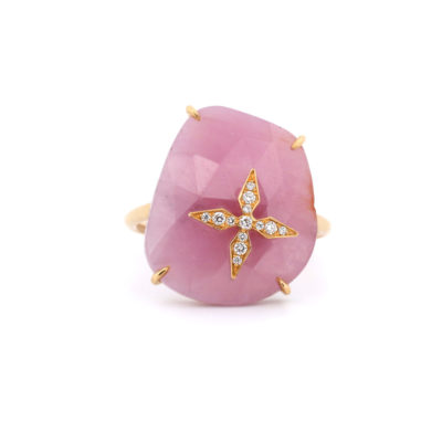 Bague Stella #5 saphir rose et diamants
