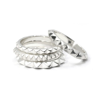 Bague Urban Tribe piques argent