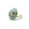 Bague émeraude et étoile diamants-1