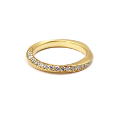 Alliance Juliette or jaune et diamants