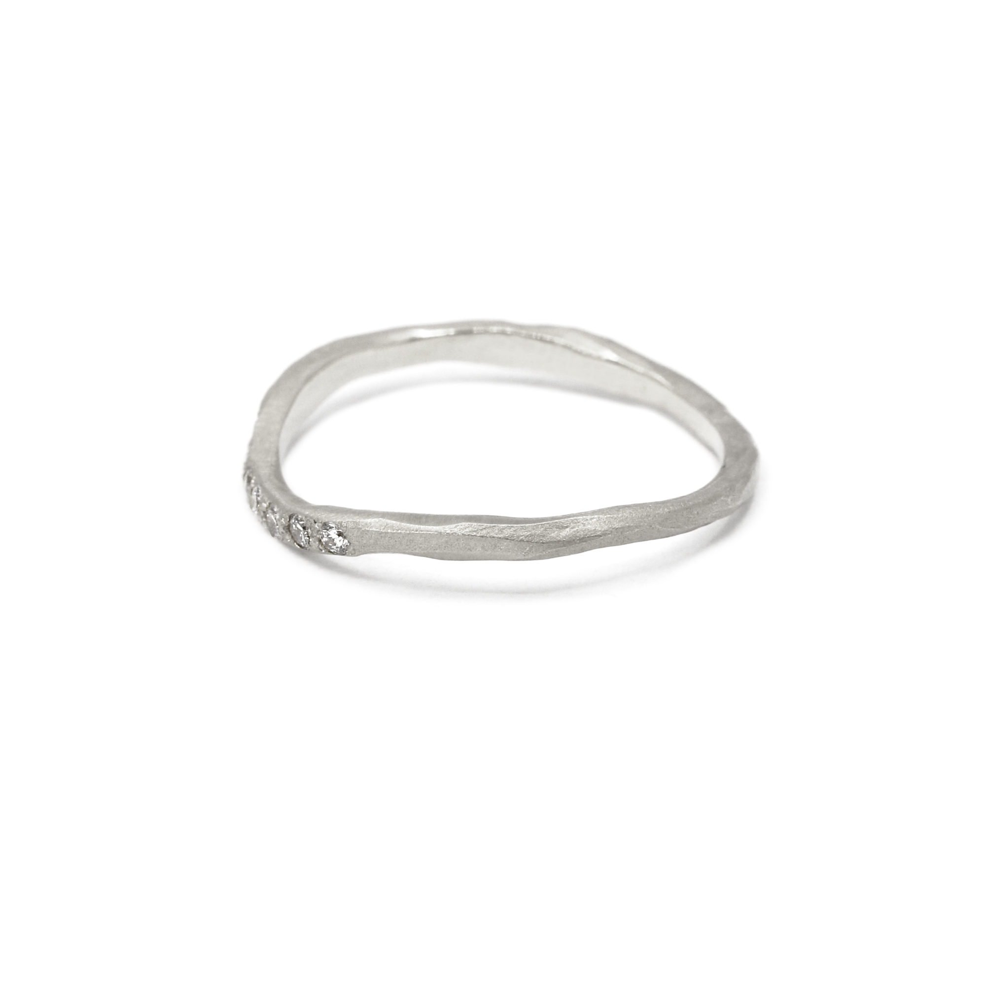 Alliance L'Irrégulière or blanc et diamants-2