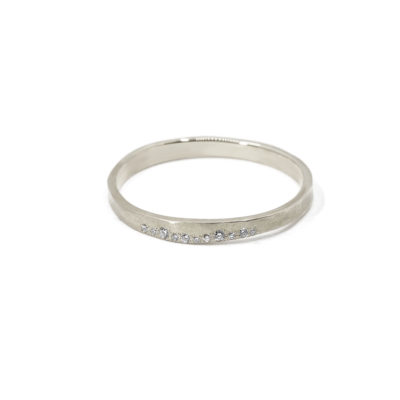 Alliance La Belle or blanc et diamants