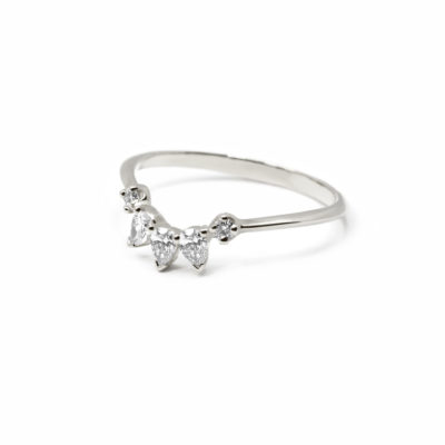 Alliance La Voluptueuse or blanc et diamants