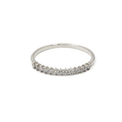 Alliance Sarita demi or blanc et diamants