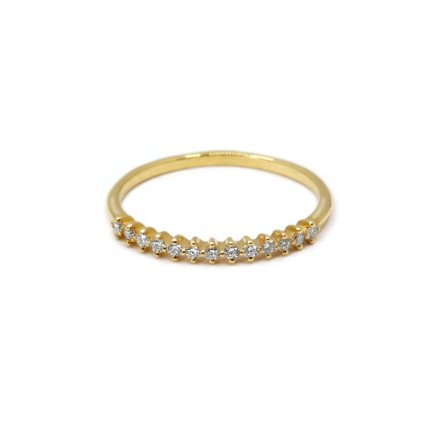 Alliance Sarita demi or jaune et diamants