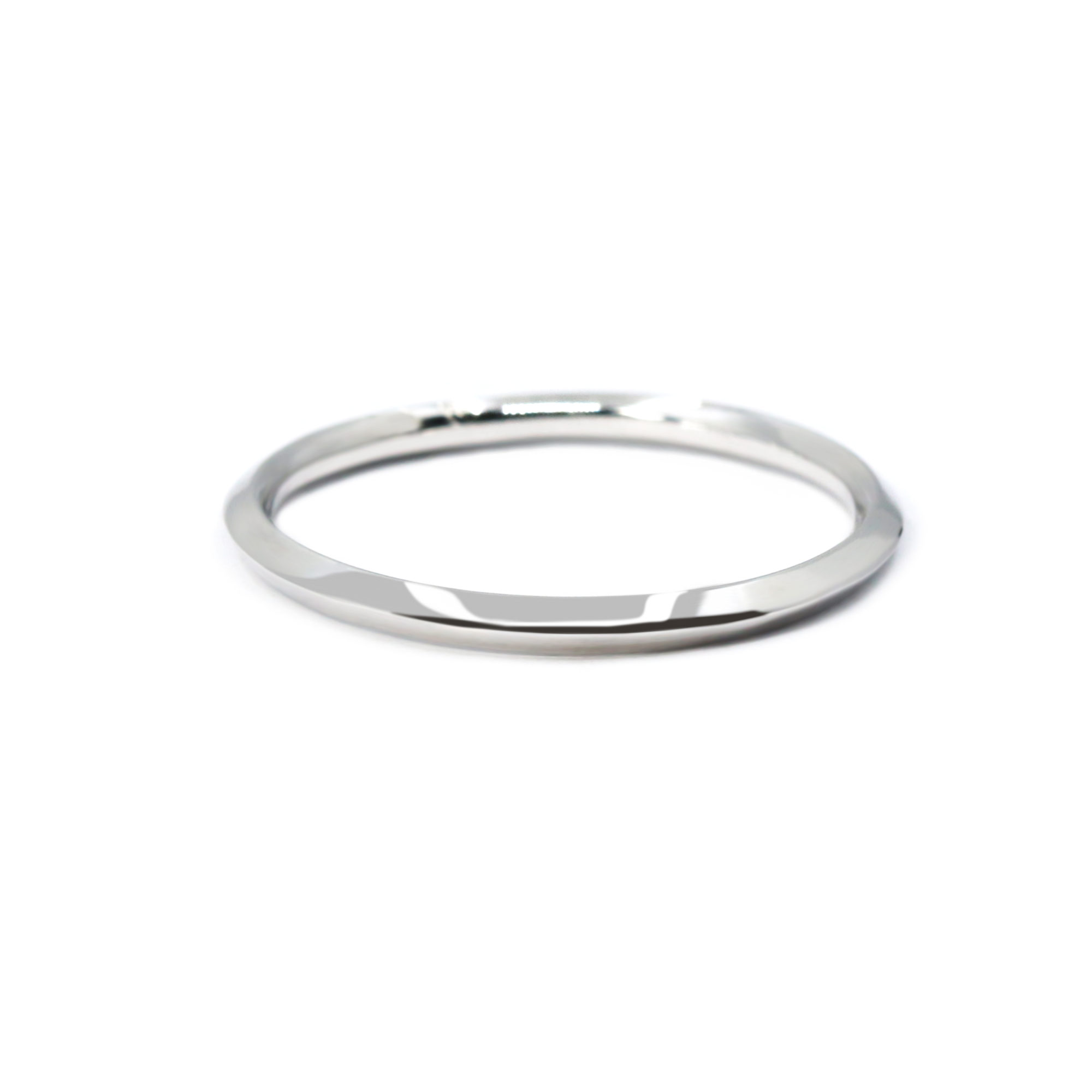 Alliance homme Arête 2.10mm or blanc