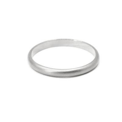 Alliance homme Felipe 2,5mm or blanc brossé