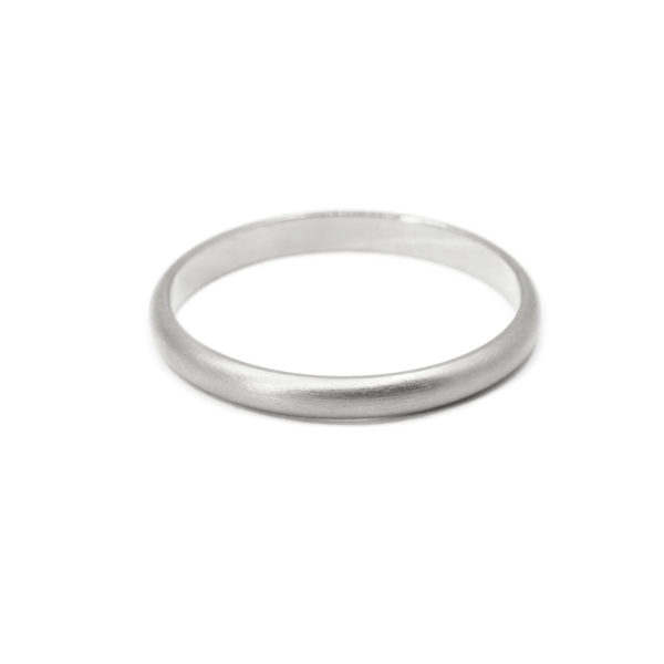 Alliance homme Felipe 2,5mm or blanc brossé