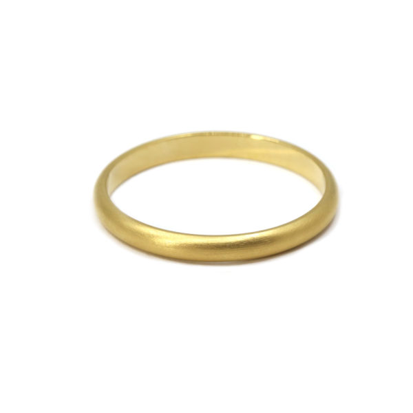 Alliance homme Felipe 2,5mm or jaune brossé