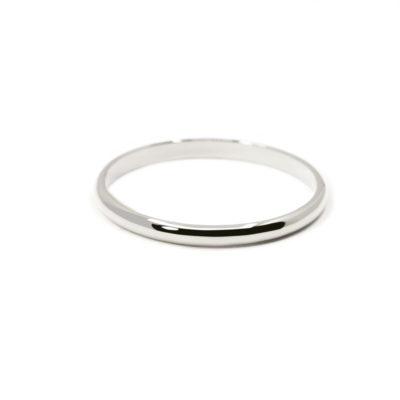 Alliance homme Felipe poli 2.00mm or blanc