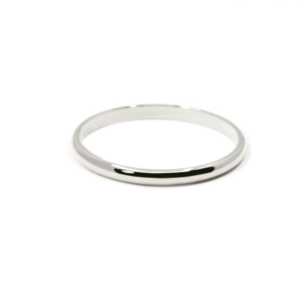 Alliance homme Felipe poli 2.00mm or blanc