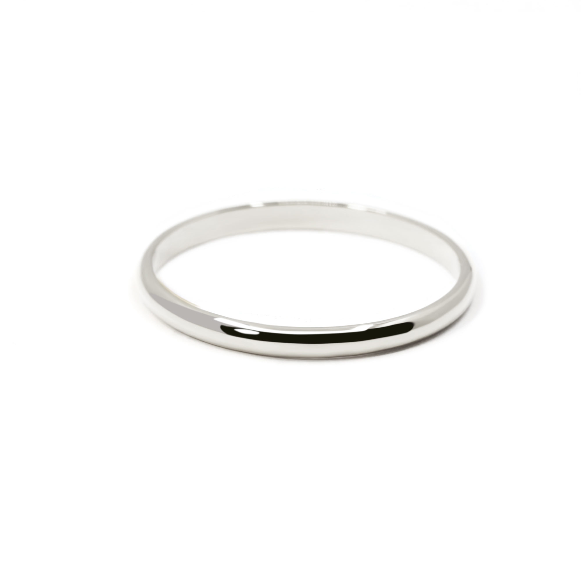 Alliance homme Felipe poli 2.00mm or blanc