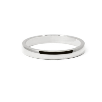 Alliance homme Guillaume 3mm or blanc poli