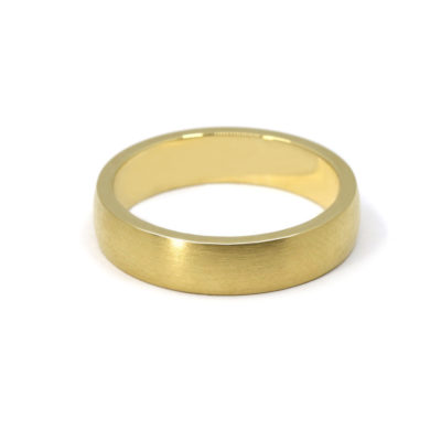 Alliance homme guillaume 5mm or jaune brossé