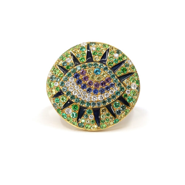 Bague La Merveilleuse or jaune et pierres