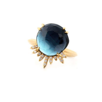 Bague La Radieuse or jaune, tourmaline et diamants