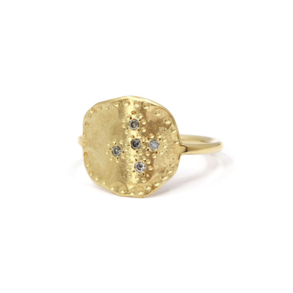 Bague Mystique vermeil diamants gris-1